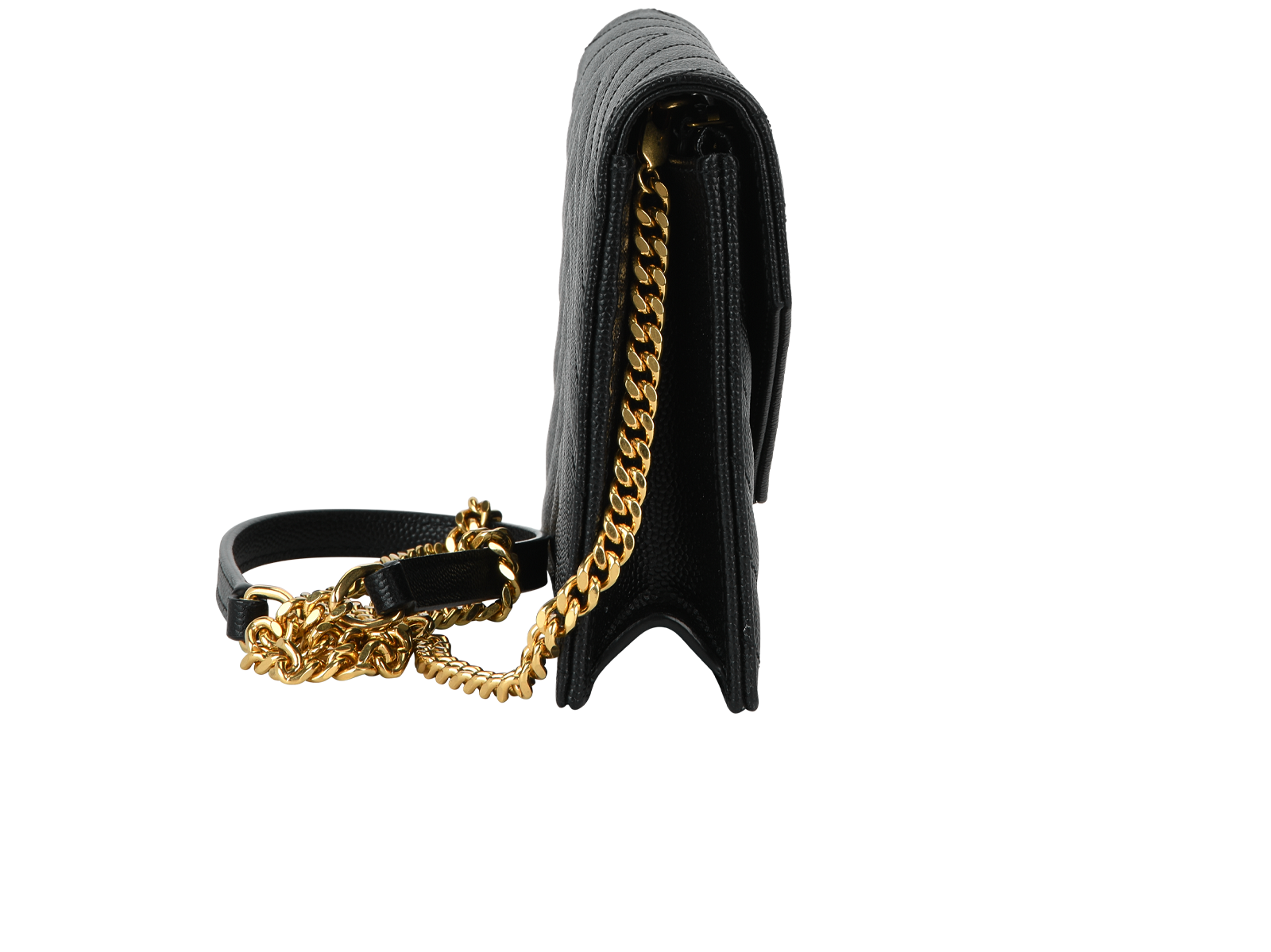 Cassandra Envelope WOC, &pound;610, Handbags, Black, Leather, Side view